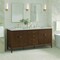 James Martin Vanities 72'' Double Vanity, Mid Century Walnut w/ 3 CM Eternal Jasmine Pearl Quartz Top 485-V72-WLT-3EJP - alternate 2
